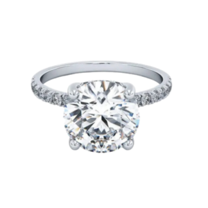 Diamond Ring Round Cut 4.06 Carats